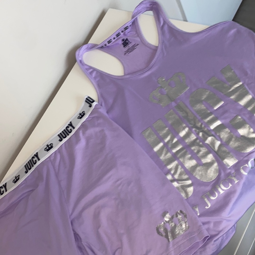 Juicy couture pjs set only wore once x size small tank top xsmall bottoms x